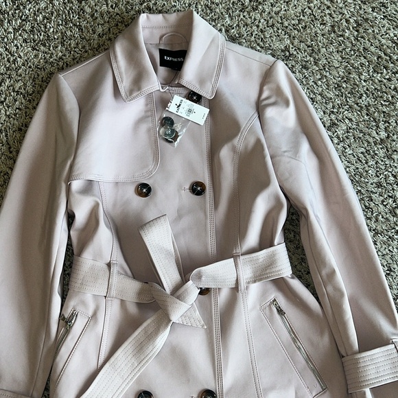 Express Double
Breasted Pink Trench Coat Size M NWT - Picture 7 of 12